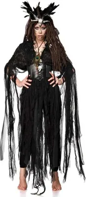 Produktbild von Voodoo Hexe - Halloween Kostüm Damen Gr. M-L Größe: M-L