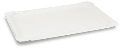 Produktbild von 125x Pappteller aus Frischfaser 23 x 33 cm fettdicht weiß