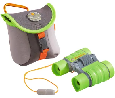 Produktbild von HABA Terra Kids Kinderfernglas Set – Robustes Outdoor Fernglas für Kinder, 4X Vergrößerung – Naturforscher Set inkl. Tasche & Wissenskarten – Geschenk für Kinder 4-8 Jahre