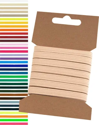 5 m Gummilitze Gummiband 6,6 mm beige