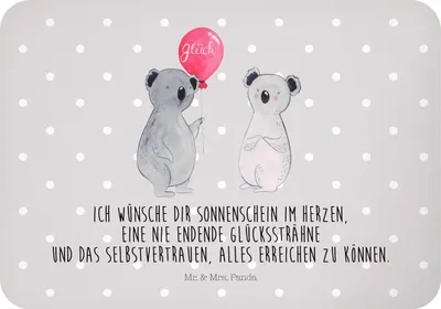 Produktbild von Mr. & Mrs. Panda magnet Koala Luftballon - Grau Pastell - Geschenk, Kühlschrankmagnet, whiteboardmagnet, Geburtstag, zettelhalter, wandmagnet, haftmagnet, Party