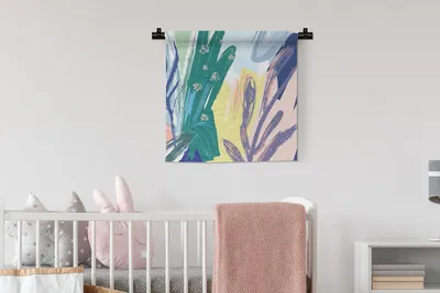 Produktbild von MuchoWow® Wandteppich Wandbehang Sommer - Pflanze - Farbe 60x60 cm Tapisserie Dekoration Wandtuch - Dekorationen - Wand Decke