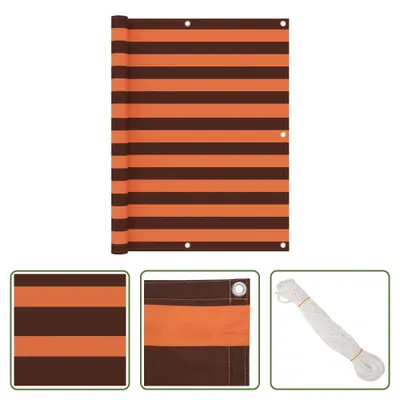 Produktbild von The Living Store Balkon-Sichtschutz Orange und Braun 120x300 cm Oxford-Gewebe