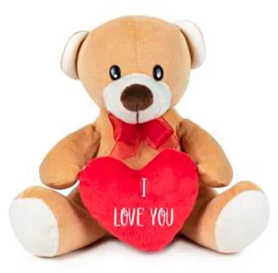 Obrázok produktu pre Medvedík „I Love You“ – plyšová hračka, 20 cm, mäkký plyšák, valentínsky medvedík