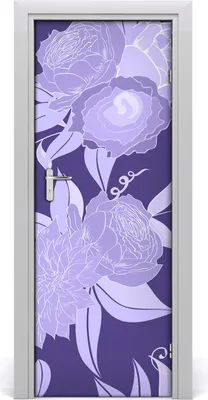 Produktbild von Tulup Türaufkleber 75x205 cm Dekorative Aufkleber Selbstklebend Wasserdichte Tapete Abnehmbar Schlafzimmer Wohnzimmer Wohnkultur - Blumenmuster
