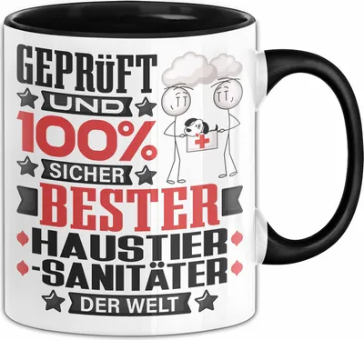 Produktbild von Haustiersanitäter Geschenk Lustiger Spruch für Haustiersanitäter Geschenkidee Bester Haustiersanitäter Der Welt (Schwarz)