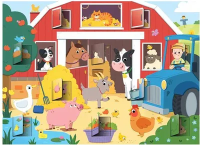 Zdjęcie produktu dla Puzzle z niespodziankami - Zabawa na farmie (20 sztuk)