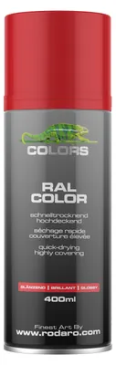 Produktbild von COLORS Sprühlack - 400ml Spraydose | RAL3020 - Verkehrsrot Glanz