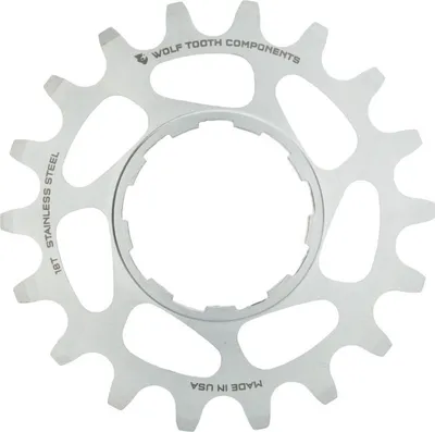 Produktbild von Wolf Tooth Stainless Steel Single Speed Ritzel, 18 Z., silver