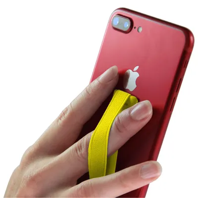 Produktbild von Universal Finger-Halterung - Gelb - für Smartphones / Tablets für verbesserte Einhandbedienung