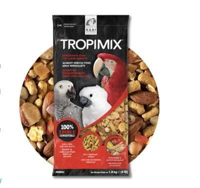 Obrázok produktu pre Hagen Hari Tropimix Large Parrot Food Mix - vyvážené krmivo s peletami pre veľké papagáje 1,8 kg