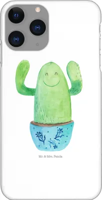 Produktbild von Mr. & Mrs. Panda Iphone 11 Pro Handyhülle Kaktus Happy - Weiß - Geschenk, Spruch, Kakteen, Familie, Premium Kunststoff, Mutter, Handy Case, Büro, Ausbildung
