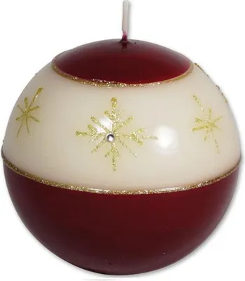 Produktbild von Kerzenkugel Merkur rot 8 cm – Handgefertigte Deko-Kerze