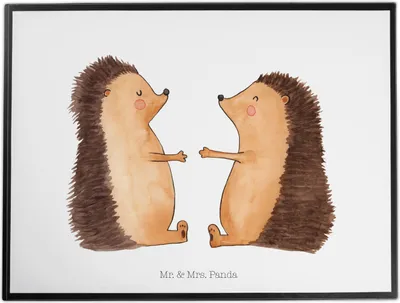 Produktbild von Mr. & Mrs. Panda schreibtischunterlage Igel Liebe - Weiß - Geschenk, Partner, Schreibunterlage, Hochzeitstag, tischpad, Freundin, schreibtischunterlagen, bastelunterlagen