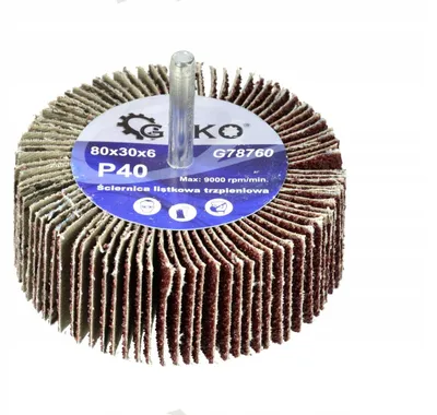 Obrázek produktu pro Geko g78760 Brusný lamelový kotouč P40 80 x 30 mm 6 mm, vícebarevný