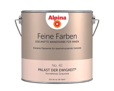 Produktbild von Alpina Feine Farben Wandfarbe No. 42 Palast der Ewigkeit - vornehmes graurosa 2,5 L