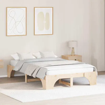 Image de Maison Exclusive - Sommier en pin massif 120 x 190 cm Pin massif