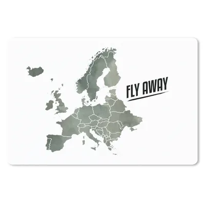 Produktbild von MuchoWow® Schreibtischunterlage Karte - Europa - Zitate 60x40 cm - XXL Mauspad - Großes Mauspad