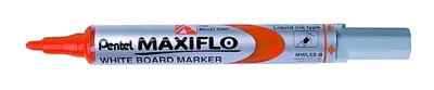 Zdjęcie produktu dla Marker do tablic suchościeralnych Pentel Maxiflo 2.0mm z okrągłą końcówką, pomarańczowy