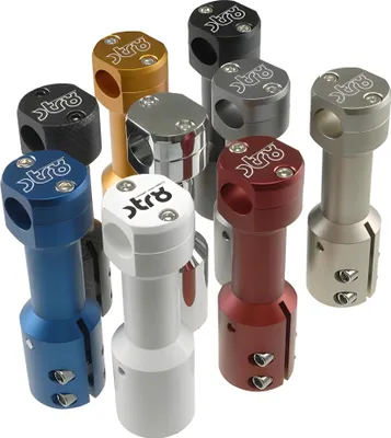Zdjęcie produktu dla Zacisk kierownicy STR8 do MBK Booster / Yamaha BWs, czarny matowy
