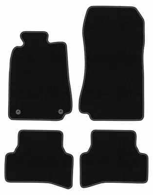 Produktbild von Velours-Fußmatten für Mercedes CLK W208 1997-2003 (Coupé) – 4-tlg, Schwarz, passgenau – Wielganizator BASIC