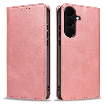 Produktbild von Handyhülle für Samsung Galaxy A27 5G Kunstleder Flip Cover Hülle Handytasche Case Kartenfach Farbe: Rosa