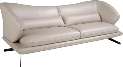 Obrázek produktu pro třímístná kožená pohovka v šedé kůži taupe 6146