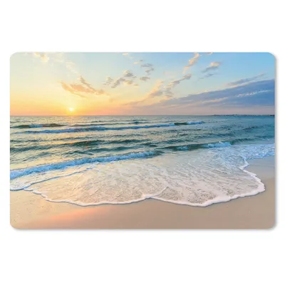 Produktbild von MuchoWow® Schreibtischunterlage Strand - Meer - Sonnenuntergang - Golf 60x40 cm - XXL Mauspad - Großes Mauspad