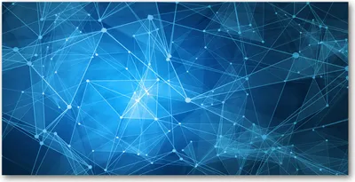 Produktbild von Tulup® Glas-Bild - 100x50 -Wandkunst - Wandbild hinter gehärtetem Sicherheitsglas  - Sonstige - Blaue Linien - Blau