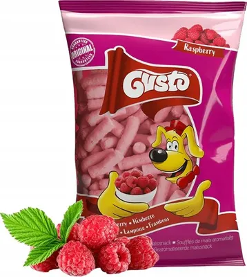Zdjęcie produktu dla Chrupki kukurydziane o smaku malinowym 80 g