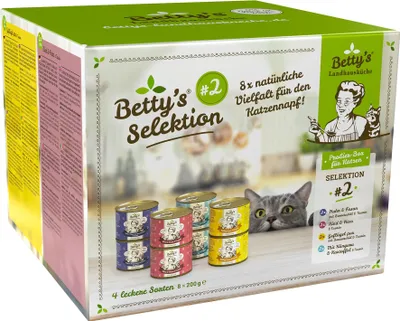 Produktbild von Bettys Landhausküche Multipack Selektion Nr. 2 8 x 200g Katzenfutter