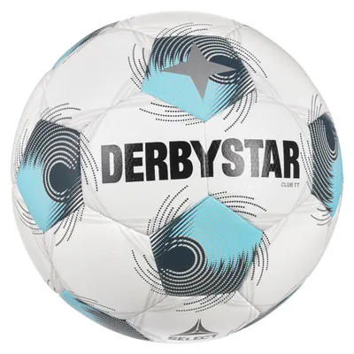 Productafbeelding van 20 trainingsballen, Derbystar FB-CLUB TT v26, wit/grijs/blauw, 4 stuks