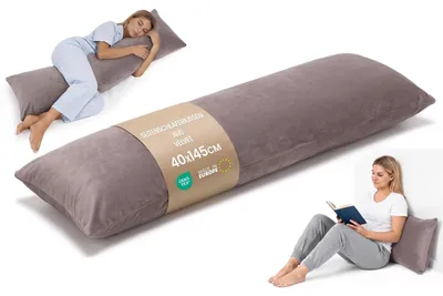 Produktbild von Körperkissen Seitenschläferkissen Stillkissen - 40 x 145 cm - Abnehmbarer Bezug - Ergonomisch