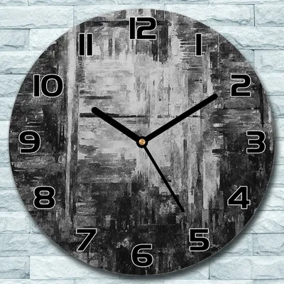 Produktbild von Wanduhr aus Glas Rund fi 30 Dunkle Abstraktion Quarz Deko Wohnzimmer Büro