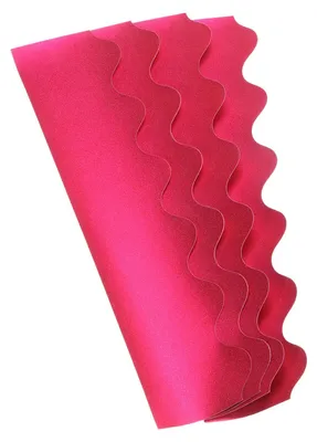 Pinnwand-Bordüre 30 Stück, 3" x 13", geschwungen, glänzend rosa