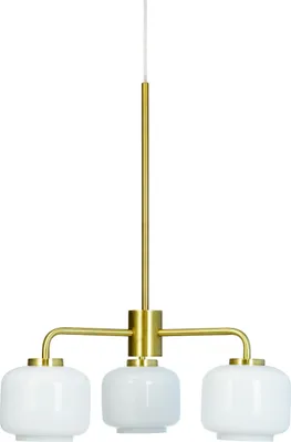 Produktbild von Pendelleuchte LED, Hängelampe, Deckenlampe Pendel, Pendellampe Esstisch, Pendelleuchte für Wohnzimmer, Skandinavische Design, ARP opal/messing