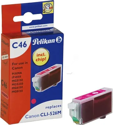 Produktbild von Pelikan Patrone Canon C46 CLI526 ma magenta kompatibel