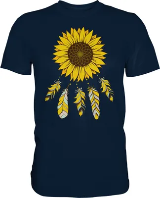 Produktbild von Traumfänger Sonnenblumen T-Shirt Garten Motiv Gärtner Geschenk – Navy / XL