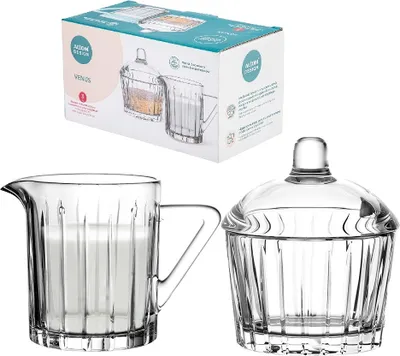 Produktbild von Venus Set Glas Zuckerdose 210ml und Milchkännchen 200ml