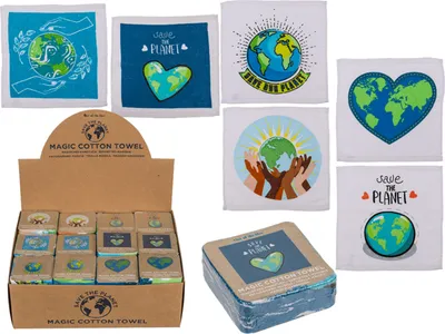 Produktbild von OOTB Magisches Baumwoll-Handtuch Save the Planet