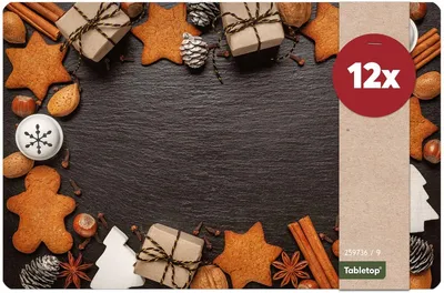 Produktbild von Tischsets Lebkuchen Gewürze Schiefer Tischunterlage Tischdeko