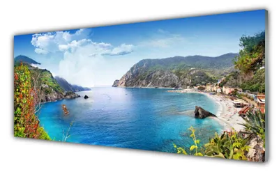 Produktbild von Acrylglasbilder 125x50 Wandbild Druck Bucht Landschaft