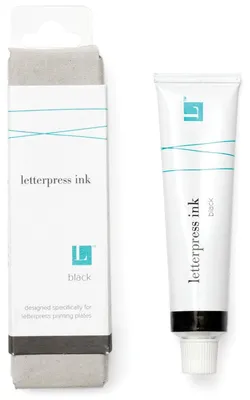 Buchdruckfarbe 30 ml, schwarz, säurefrei, für Kunstprojekte