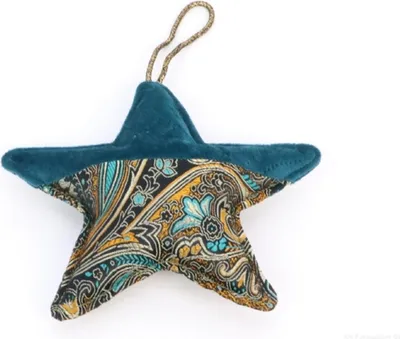 Produktbild von Hängedekoration Stern mit Paisley-Muster, 14x14cm