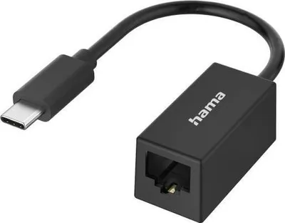 Produktbild von Hama 00300023, USB Typ-C, RJ-45, Männlich, Schwarz, Männlich, Weiblich