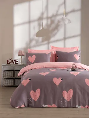 Immagine prodotto di Set di lenzuola in raso (200x200 cm) - Rosa, composto per il 70% da cotone, 182 fili