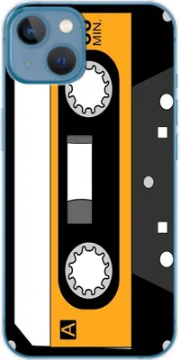 Produktbild von König Design Hülle kompatibel mit Apple iPhone 14 Kunststoff Soft Handyhülle - Handy Case Retro Kassette