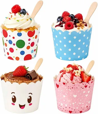 Produktbild von Muffinförmchen 5 x 5 x 6 cm, 200 Stück, Papier, bunt, für Mini Muffins