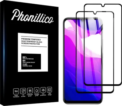 Image de Verre trempé pour Xiaomi MI 10 LITE [2 pièces] Protection d'écran Screen Protector avec bord noir film anti-rayures verre résistant Phonillico®