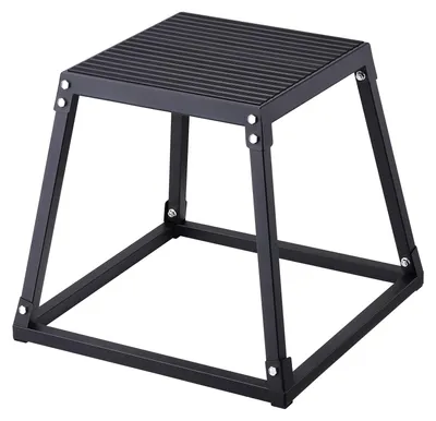 Obrázek produktu pro VEVOR Plyometric jump box, 458 mm plyo box, plyometrická platforma plyo box černá, protiskluzová fitness cvičební step-up box pro domácí trénink, kondiční posilování, trénink stehen
